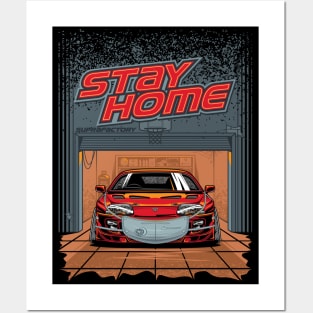 Toyota Supra Stay Home Posters and Art